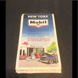 1950’s Mobil New York State Road Map